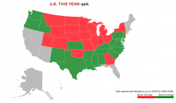 corn harvest map